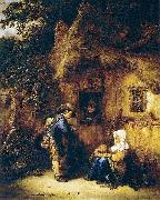 Isaac van Ostade Traveller at a Cottage Door Germany oil painting artist